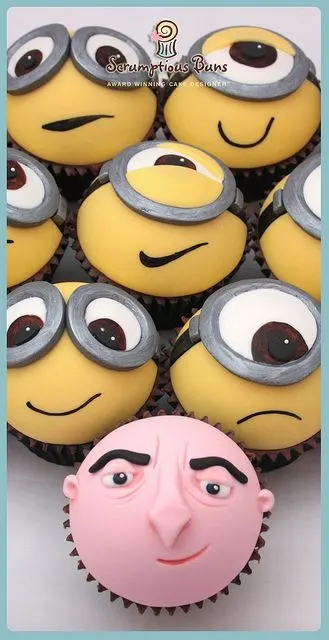 Minions & Gru Cupcakes by Scrumptious Buns