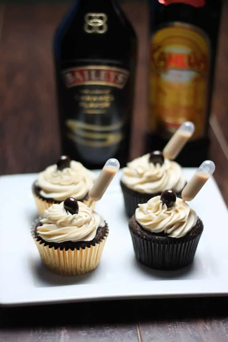 Caramel Baileys Chocolate Cupcakes