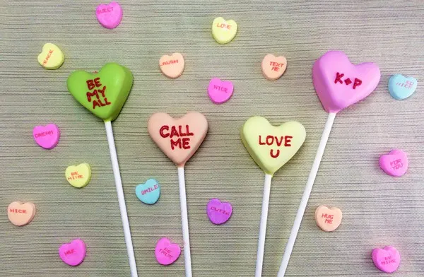 Conversation Heart Cake Pops