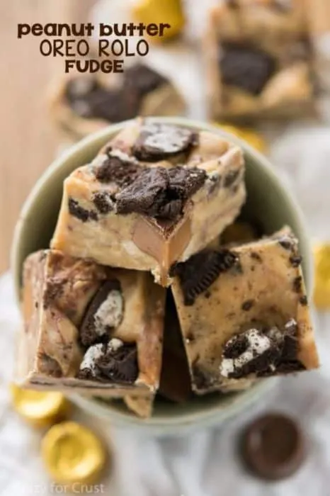 Peanut Butter Oreo Rolo Fudge