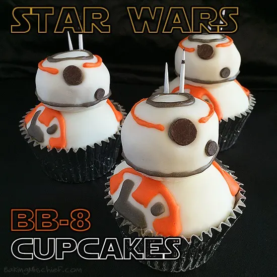 Star Wars BB-8 cupcakes