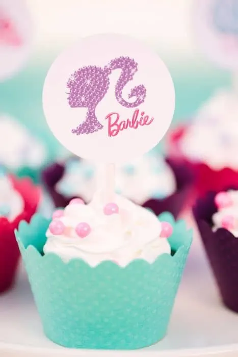 Barbie Cupcake Liner and Topper