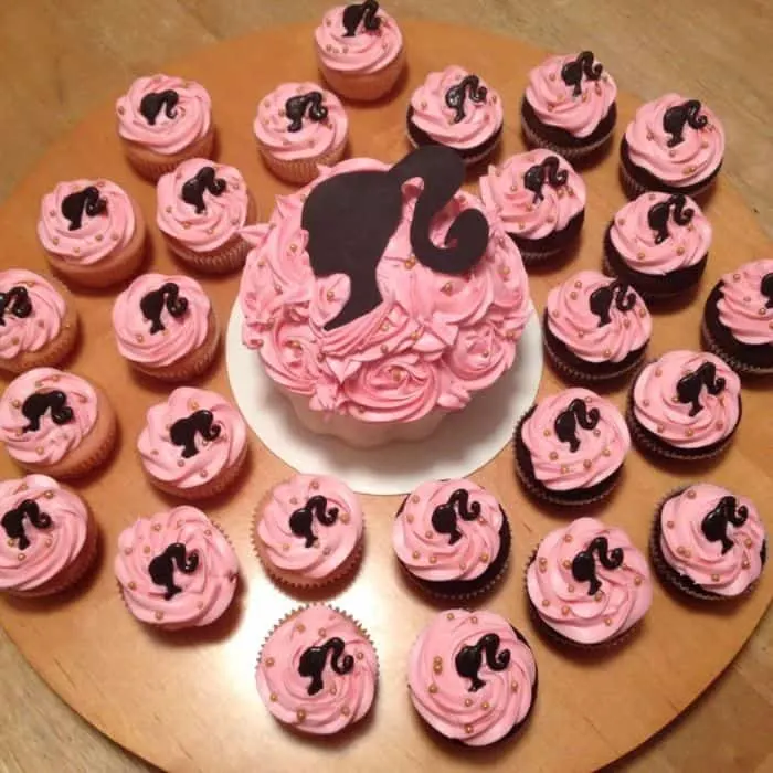 Chocolate Barbie Cupcakes