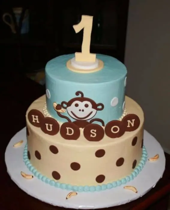Boys Monkey Birthday Cake