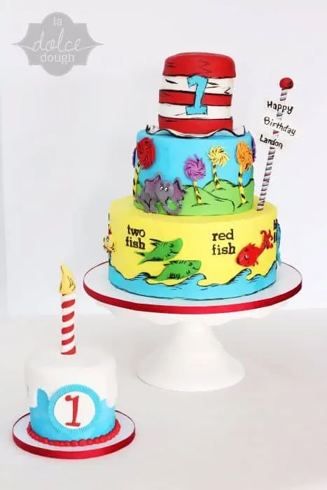 Dr Seuss 1st Birthday Cake