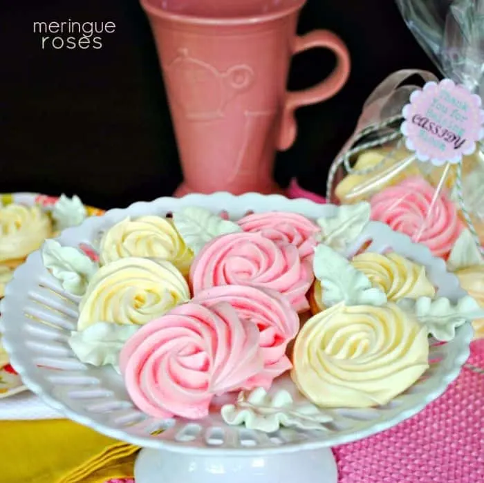 Meringue Cookie Roses