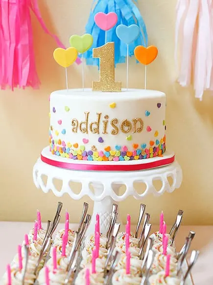 Sweethearts 1st Birthday Cake