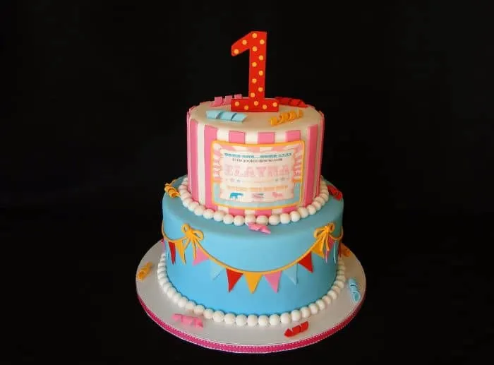 Vintage Circus 1st Birthday Cake