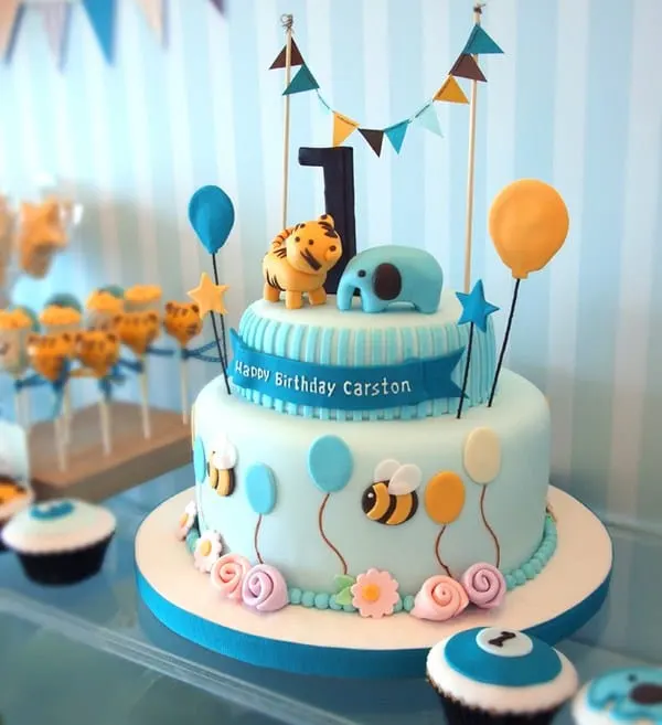 Year of the Tiger First Birthday Cake