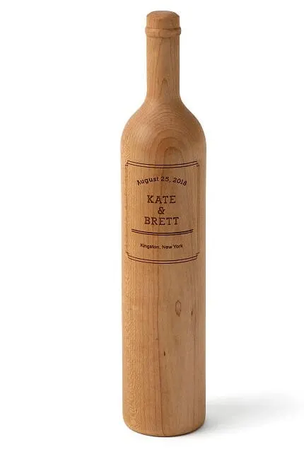 Personalized wine bottle rolling pin