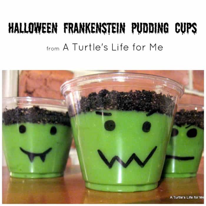 Frankenstein Pudding Cups