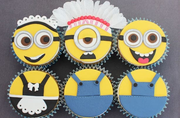 Despicable Me Inspired minion cupcakes