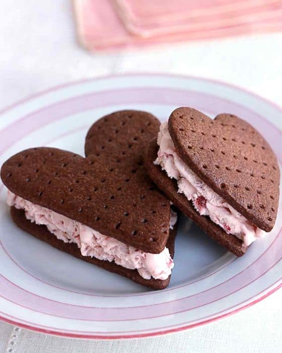 Chocolate Strawberry Ice Cream Sandwiches