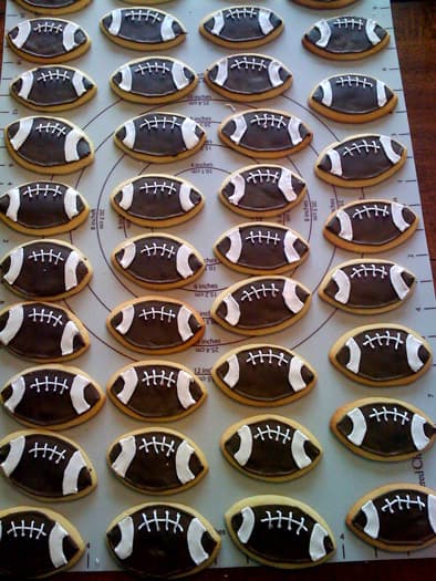 Football Sugar Cookies