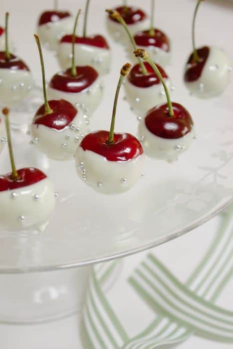 Cherries Dipped in White Chocolate