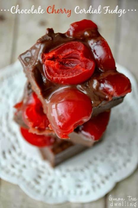 Chocolate Cherry Cordial Fudge