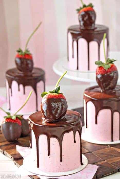 Chocolate Covered Strawberry Cakes