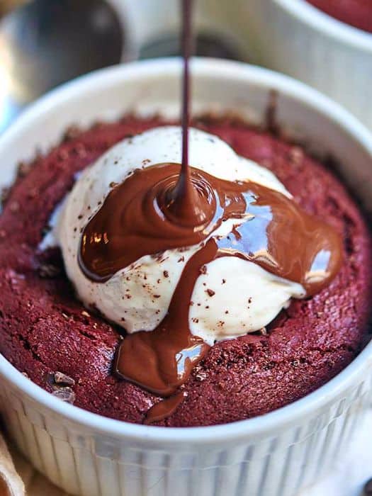 Deep Dish Red Velvet Cookies for Two